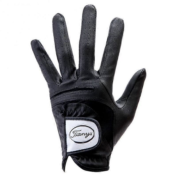 1-osainen lampaannahka golfhanskat miehille FJ Golf Gloves Mukavat ja hengittävät Musta Vasen Käsi 26