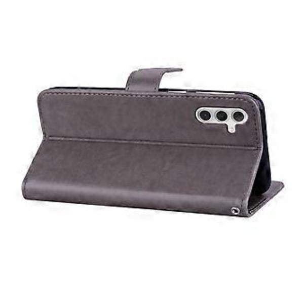 Til Samsung Galaxy S24 FE Wallet Case Ugle Blomst Præget Rhinestone Læder Cover Style E
