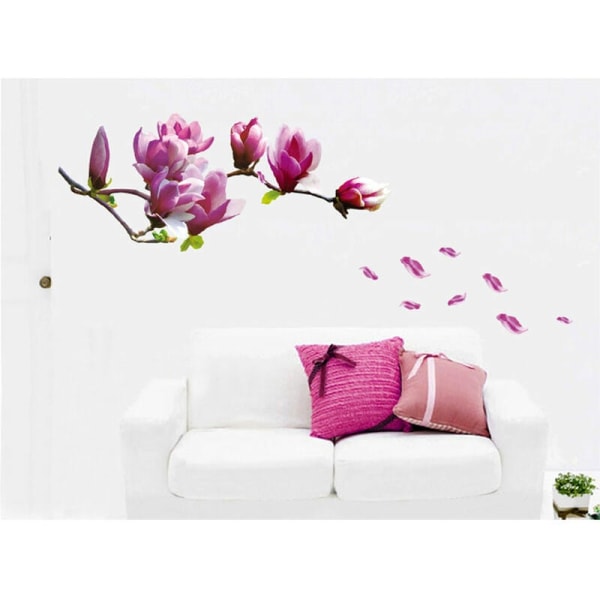 Interiør spisestue soveværelse stue baggrund dekoration magnolia blomst vægklistermærke til hjem og have dekoration