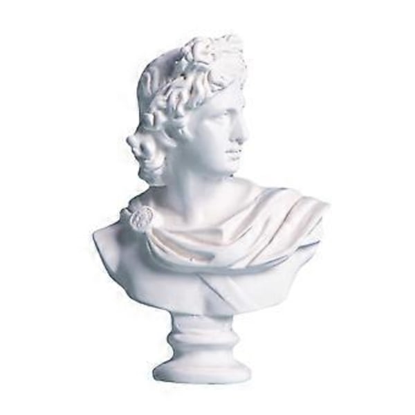 2.4 Tommer Klassisk Resin Gresk Hode Byste Statue Skulptur Figur Hjem Dekor Statue (Apollo) Apollo