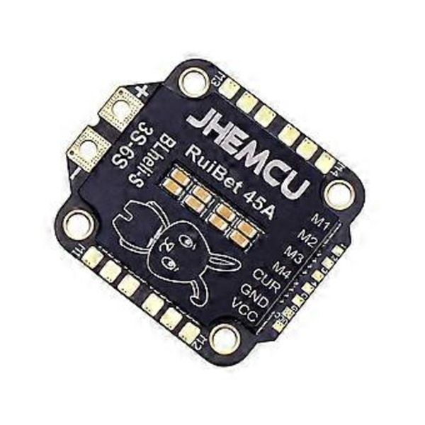 JHEMCU RuiBet ESC BLHELI S Dshot600 4in1 Borstlös ESC 3-6S M4 för RC FPV Freestyle Flight Controller