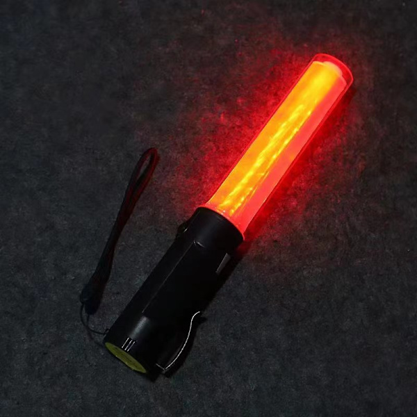 2x Hållbara Plastfluorescerande Ljusstavar för Vägskyltar, Röda