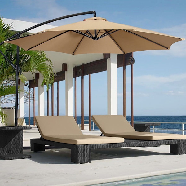 Diameter 2.0m*6 Ribber, (Rød), 1 Pakke Patio Parasoller Parasoll Vill