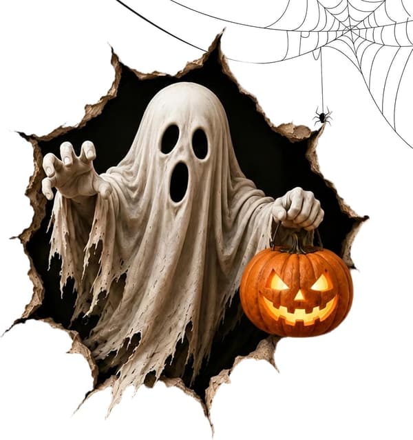 Halloween Spooky-Themed Wall Decals for Home Decor, Halloween 3D Wall Decals - F