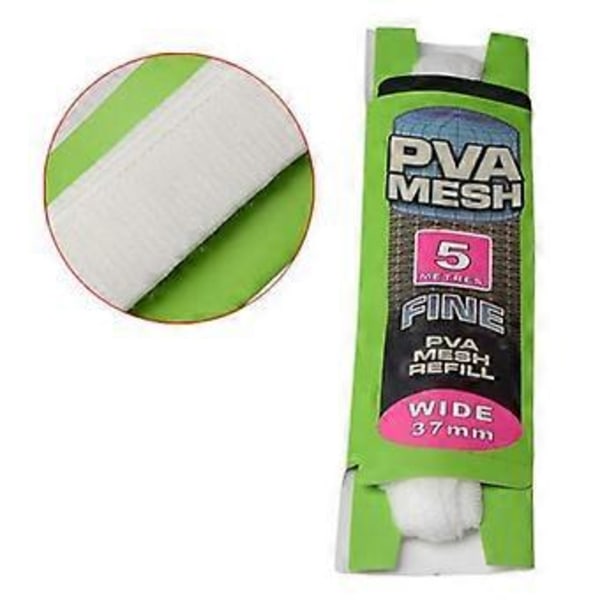 25mm 5m PVA Vattenlösligt Fiske Bete Nät Universal Mesh Påse för Fasta Beten (37mm) 37mm