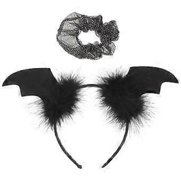 1 Sett Halloween Flaggermusvinge Hårbøyle Performance Hodeplagg Hårstrikk Ornament Rekvisitt