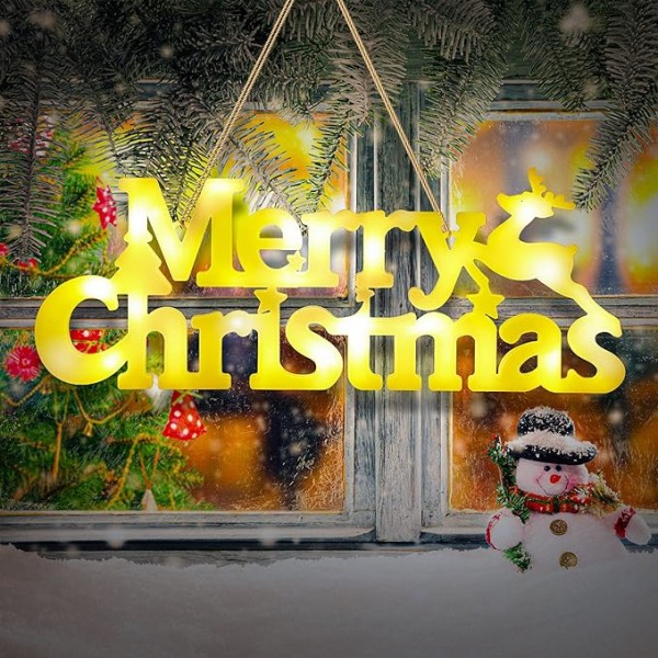 Hyvää joulua valaistu kyltti Outdoor Xmas Light up Decorations for