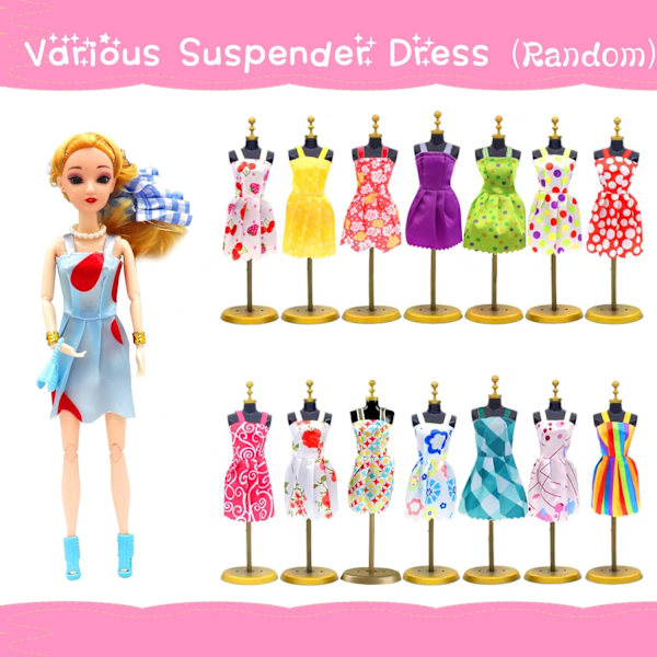 56 kpl 11,5 tuuman tyttönukkevaatteita Barbie-nukelle, nukkeasusteet