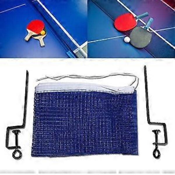 Enkel Pingpong Nett Erstatning Bordtennisnett med Metallbrakett Enkle Oppsett Pingpong Nett Klemme Treningsspilltilbehør