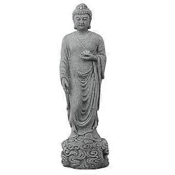Liten Buddha Statue Dekorasjon Meditasjon Stående Hage Kontor Tempel()