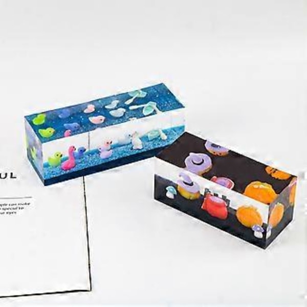 Rektangulære silikoneforme, alsidige silikoneforme, DIY ornamentform, perfekt til fremstilling af smykker og harpikshåndværk L L