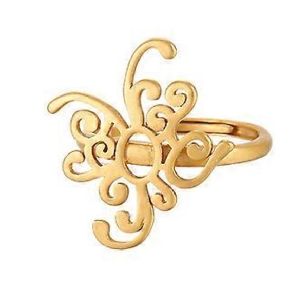 Heteromorfa Ringar Tomma Bricka Bas för DIY Ringar Inställning Inlagd Turkos Naturlig Ädelsten Smyckestillverkning Tillbehör Guld Gold C
