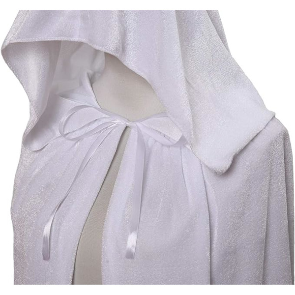 Unisex Full Length Hooded Robe Cloak Lang Fløjls Kappe Cosplay Co