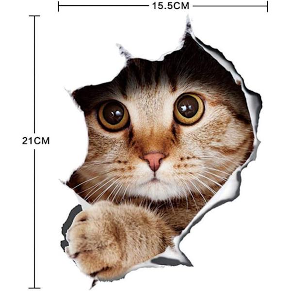 4 st Bilstickers Självhäftande Cartoon 3D Katt Fönsterdekaler