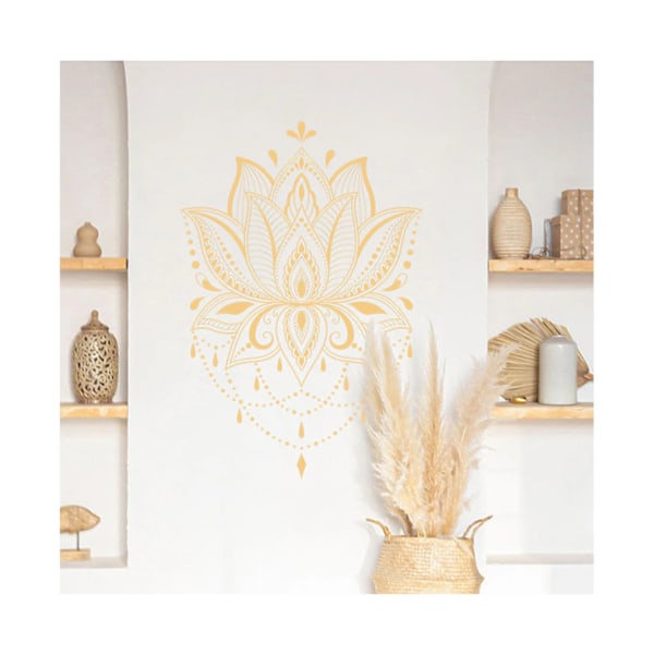 Dekal Lotus Form Fjernet PVC Om Tegn Meditation Kunst Vinyl Væg