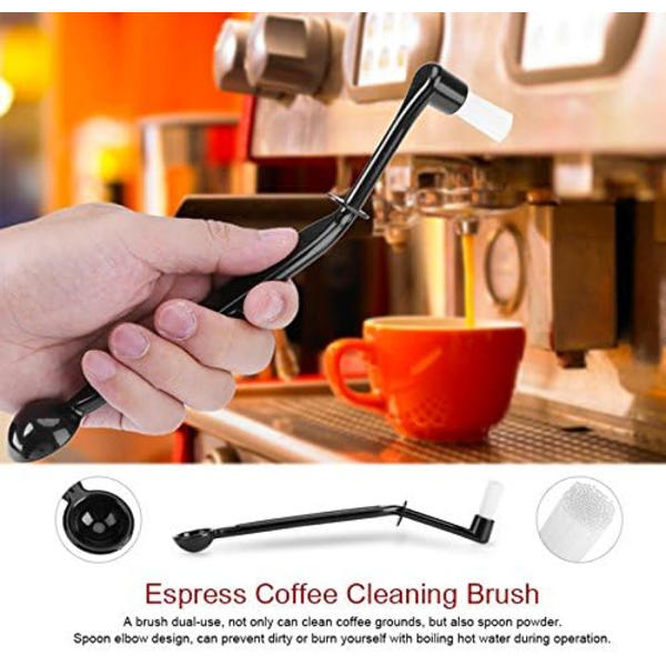 Espresso-koneen puhdistustarvikesarja, 3 kpl - mustat puhdistusharjat