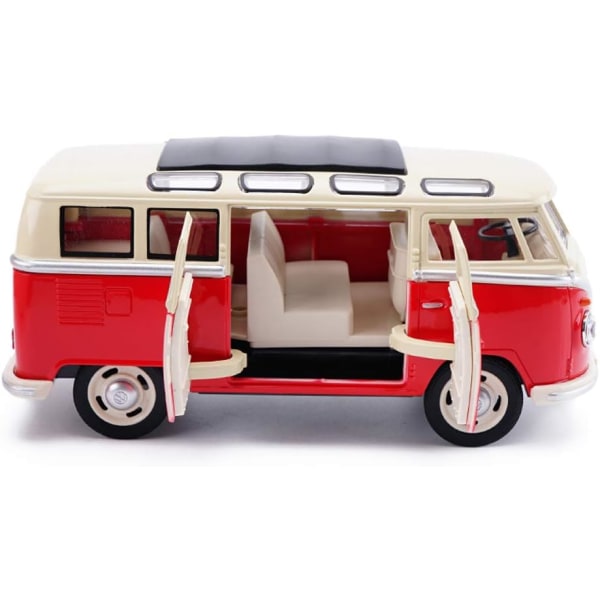 Miniatyyrikouluauto, leluauto, jossa valot, äänet ja ovi