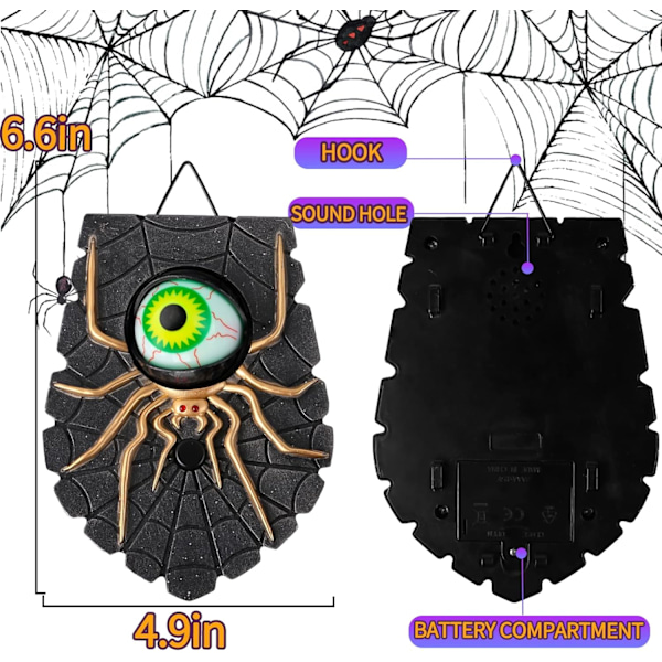Halloween-koristeet Ovikellon Pelottava Animoitu Silmä Sisä- ja Ulkokäyttöön