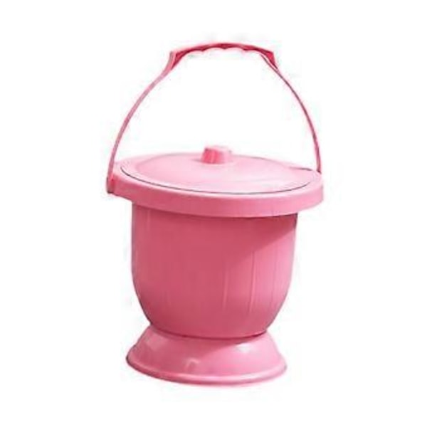 Kammerpotte Spytbakke med Låg Fortykket Urinflaske Natpotte Bærbar Spytbakke Urinpotte til Camping Børn Voksne (Pink S) Pink S