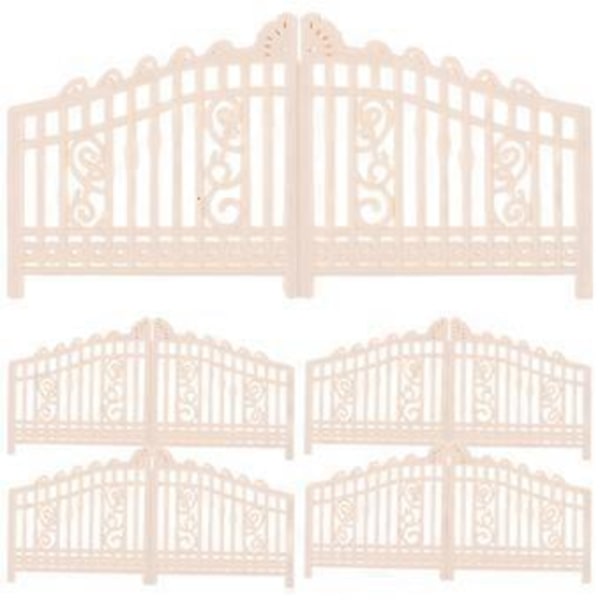 5 stk. Mini Landskaps Hageport Miniatyr Gårdsport Ornamenter DIY Simulert Hageport for DIY