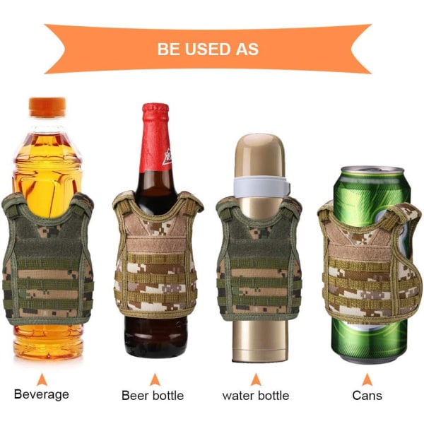 Taktiska Mini Ölvästar, 2-pack Molle Öljacka Kamouflage