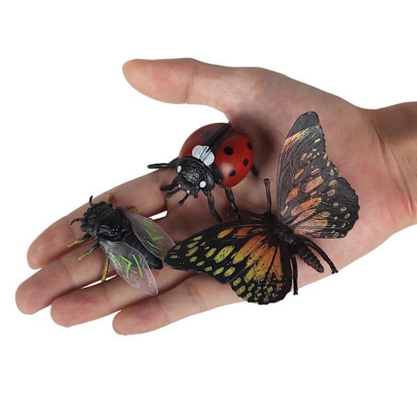 12 st realistiska insektsfigurer leksaker Multi-style pedagogiska för