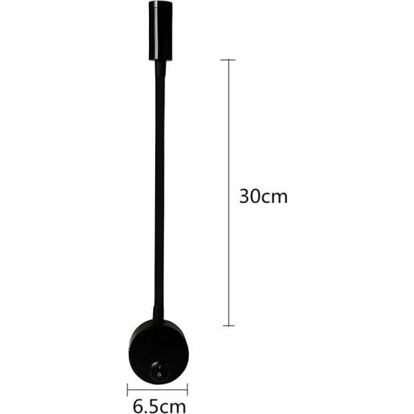 Hjemmevegglampe 360 graders sammenleggbar justerbar 3W LED varmt lys (