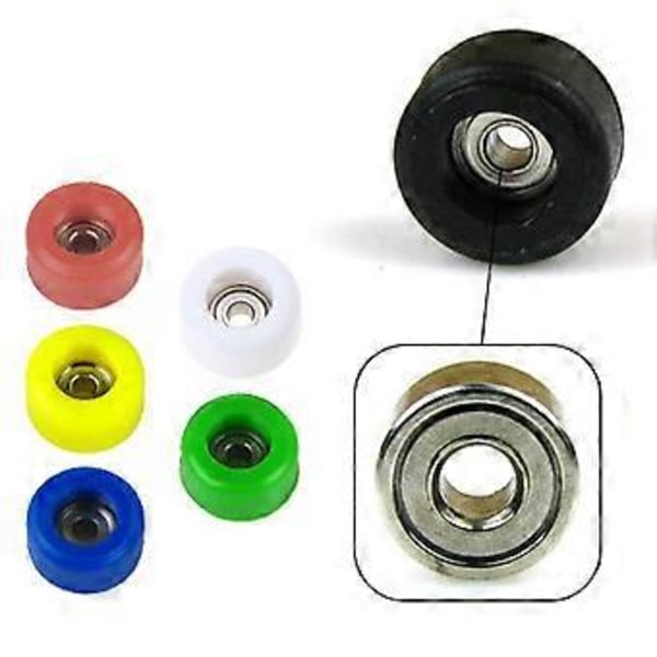 Miniature Finger Skateboard Leje Hjul Reservedel Holdbart Hjul Universal Størrelse til Fingerboard Legetøj Ac Sort Black