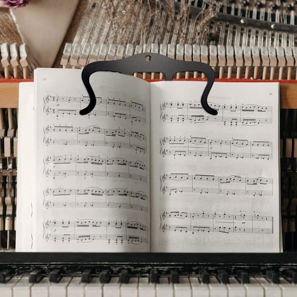 2 stk. (sort) Metal Musik Bog Klip, Musik Stativ Klip Ark Musi