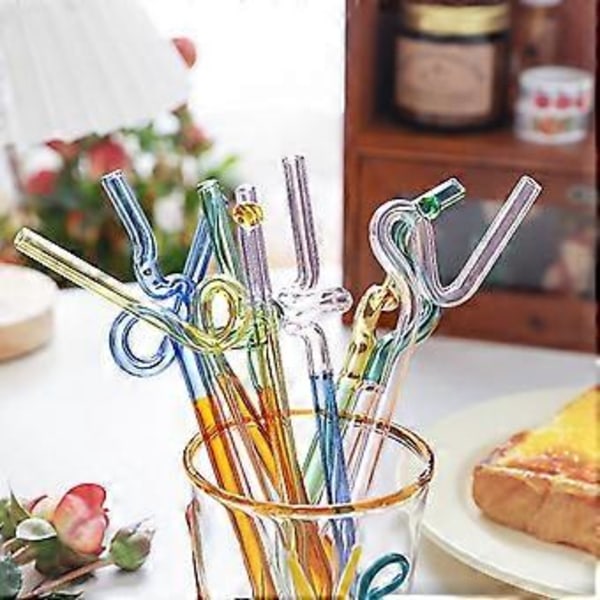 Dejlige Kaffe Omrørings Twsiting Sugerør Genanvendelige Sugerør Spiral og Snoet Design Gave til Fest Hjem Husholdning Køkken BJ00584