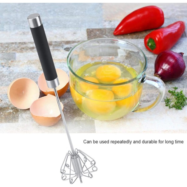 RUSTFRIT STÅL ÆGGEPISKER - HÅNDTRYK PISKERIS BLENDER RUSTFRIT ST