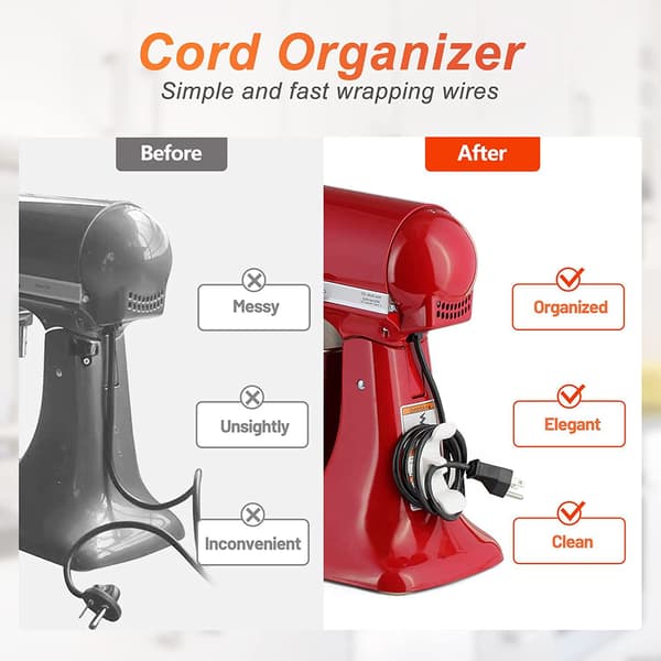 Køkkenapparat Kabelopruller 15 stk. Kabelorganisator Udskiftning