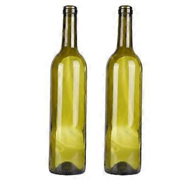 2 st Skurna Glasflaskor Vas Ljusstake Vinflaska Kruka Fruktsallad Bricka Dekor