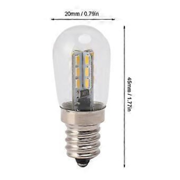 5 kpl E12 LED-lamppua, korkea kirkkaus, 120V, jääkaappilamppu 24 helmellä, jääkaappiin, lämmin valo