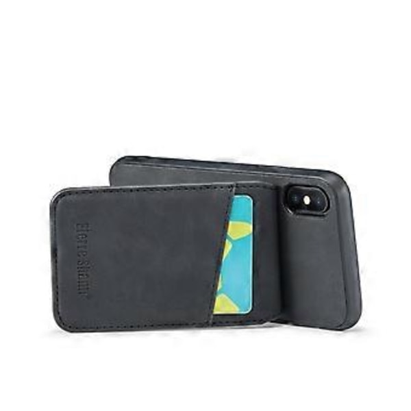 Crazy Horse PU -kotelo iPhone XR:lle Black