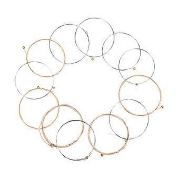 12 stk. Klassiske Fosforbronse Gitarstrenger 1.-12. streng Gitarstrenger for Akustisk Folkegitar Tilbehør
