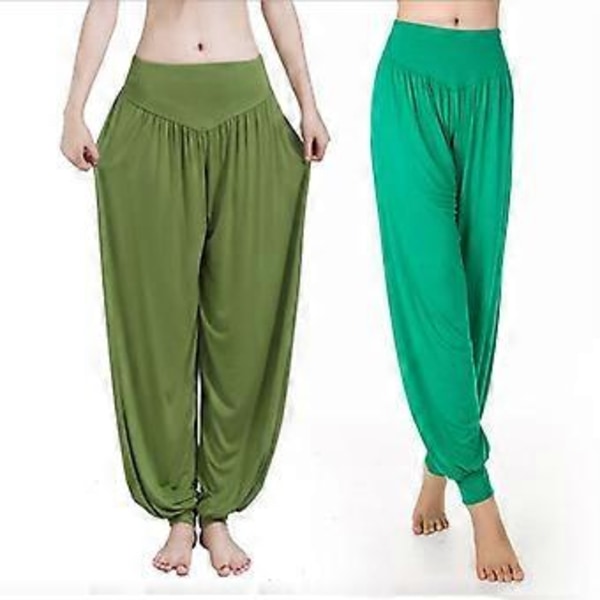 Naisten rennot, suuret modaali harem-housut, tanssihousut, jooga-asu red S