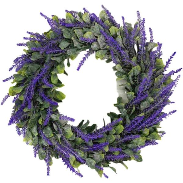 Kunstig lavendelblomsterkrans Lavendeldekorasjon Dørkrans