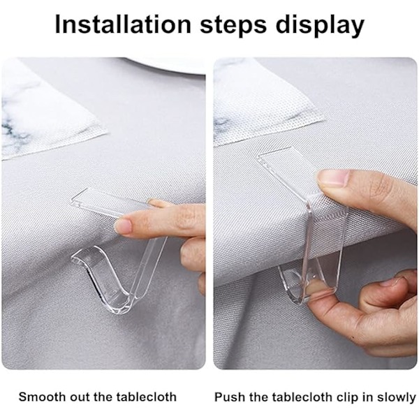 24 stycken plastduksklämmor, duksklämmor, transparenta