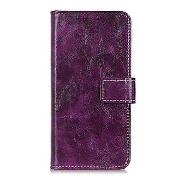 Huawei P40 Pro+ Crazy Horse -kuvioinen nahkakotelo Purple