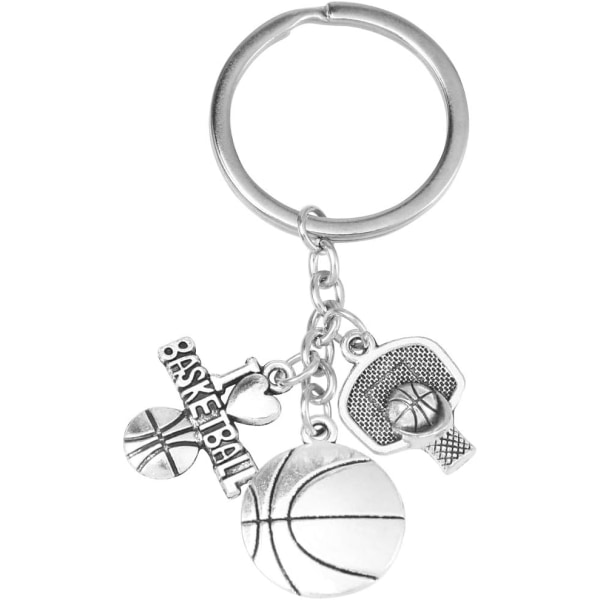 Basketball Sports Metal Vedhæng Nøglering Dekoration Ornament Gif