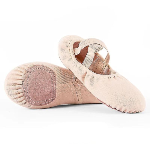 Balettskor för flickor Barn Gymnastikskor Ballerinadansskor Sneakers Barn för dans.36.nude