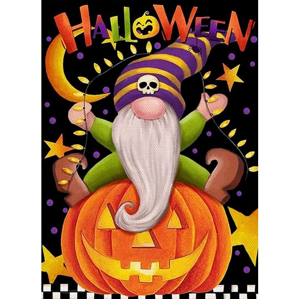 Halloween Diamond Painting Kit för vuxna, DIY Gnome Diamond Pain