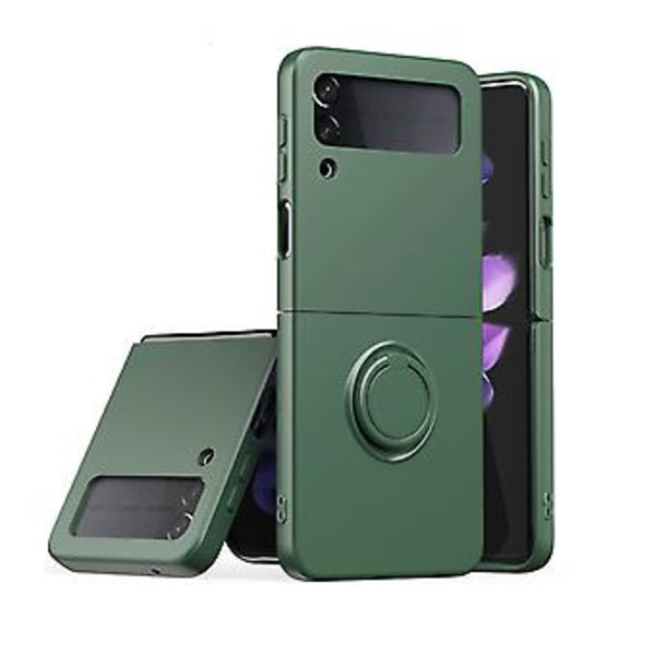 Silikoninen Integroitu Rengaskotelo Samsung Galaxy Z Flip4:lle ArmyGreen