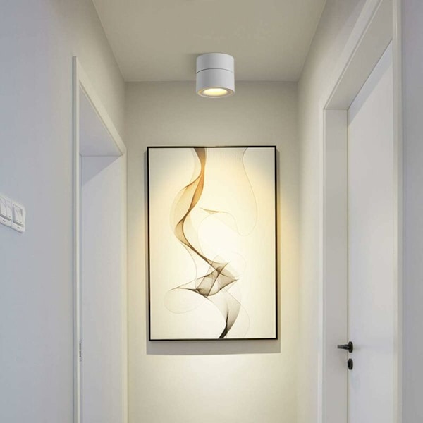 Innendørs 12W LED-flomlys, taklampe justerbar 360° dreibar