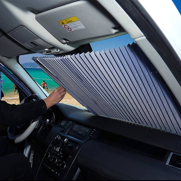 Bil Solskjerm, Trekkspill Stil Auto Retractable Frontrute