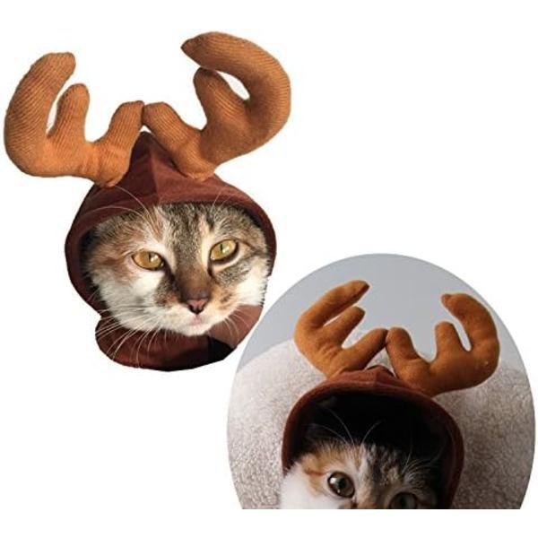 Julskogsdjurdräkt katt hundmössa husdjurskläder hatt