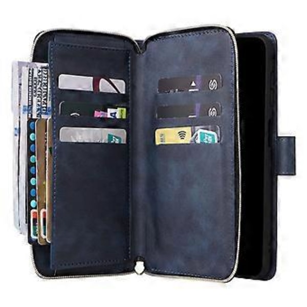 Til Samsung Galaxy A55 5G Etui Kortlommer Lynlås Læder Telefon Cover Style A