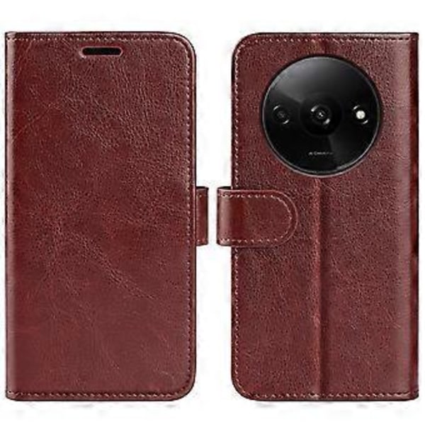 Til Xiaomi Redmi A3 4G/Poco C61 4G Etui Læder Wallet Folio Telefon Cover Style D