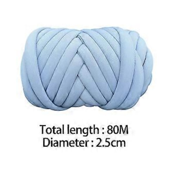 1000G Paksu Lankajumbo Putkimainen Lanka DIY Painolanka Käsineulonta Virkkaus Käsivarsi Neulottu Lanka Paksu Lanka Hattuihin Koreihin Lemmikkisänkyyn Kudonta Huivi Vaaleansininen Light Blue